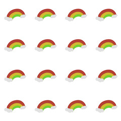 Seamless pattern set of cute celestial space and weather icons PNG background © Yeoha