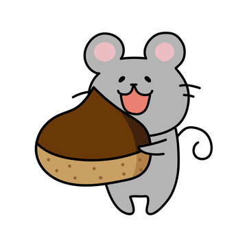 大きな栗とネズミ