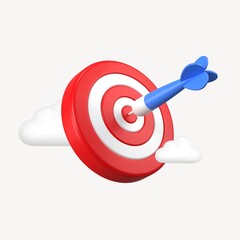 Fototapeta premium 3D dartboard target, element illustration