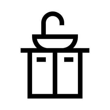 Washroom Outline style, animation icon for social media, presentations, videos, websites, etc. No background, Alpha channel.