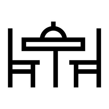 Dining Room Outline style, animation icon for social media, presentations, videos, websites, etc. No background, Alpha channel.
