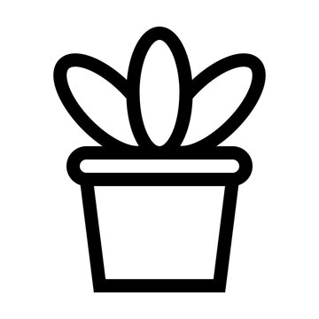 Plant Outline style, animation icon for social media, presentations, videos, websites, etc. No background, Alpha channel.