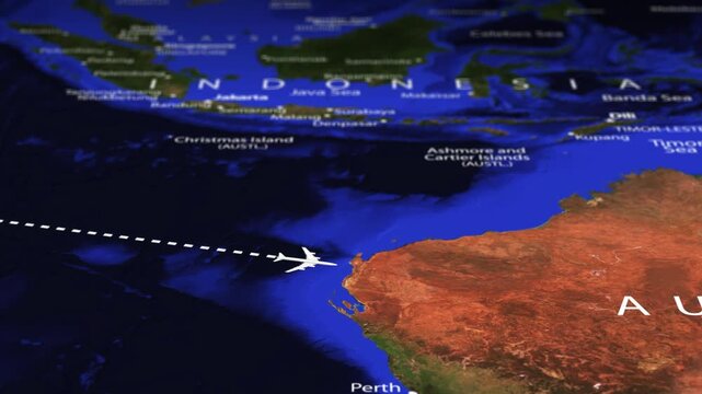 Flight From Nairobi KENYA to Sydney AUSTRALIA with flag pins