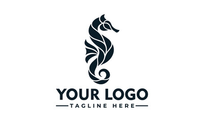 Elegant Stylized Seahorse Logo Template for Brand Identity and Corporate Business © nuaari