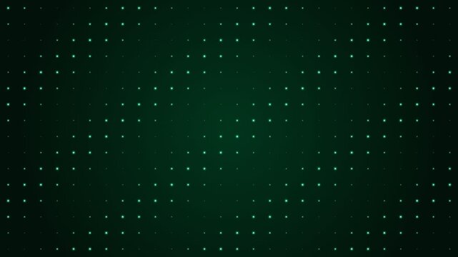 Animated Digital Matrix Grid with Glowing Dots