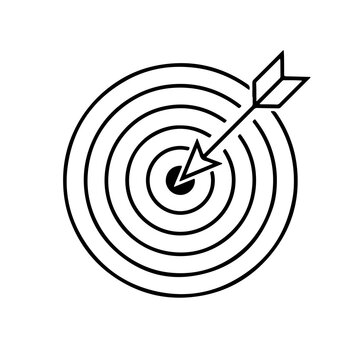 Business Target Strategy Outline Vector Icon