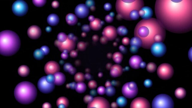 Dynamic Abstract Glowing Spheres Background Loop