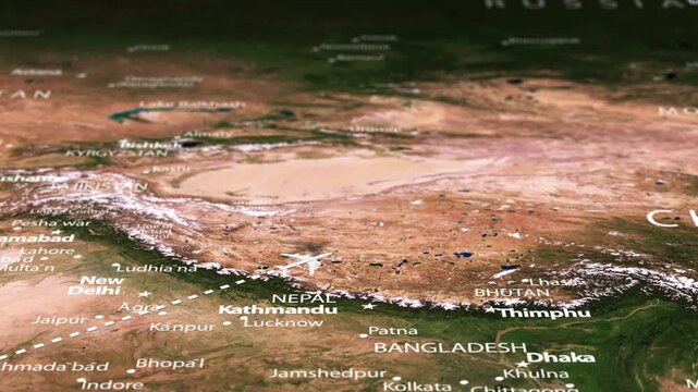 Flight From Nairobi KENYA to Ulaanbaatar MONGOLIA with flag pins