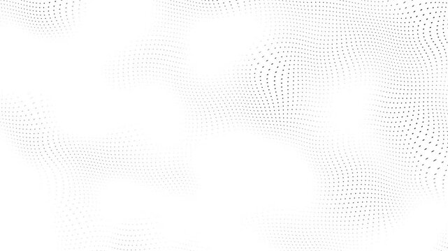 Abstract dot technology 4k loop motion background. Animated random dots animation. halftone dot wave background. abstract dot pattern background texture