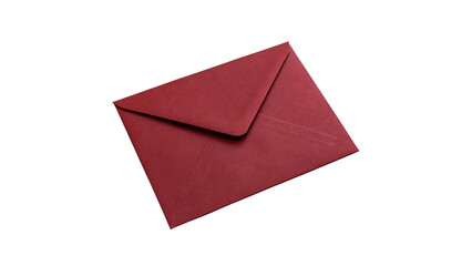 Blank dark red or burgundy paper envelope for letter invitation card mockup template © Mia