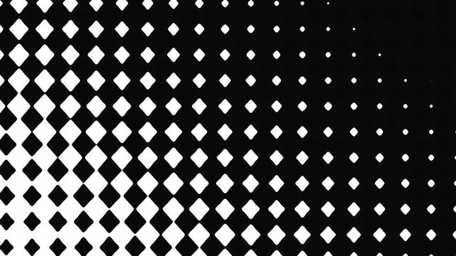 Halftone dot background. Abstract halftone dots pattern with white dot and black background. Halftone texture with dots. Dotted animated gradient.