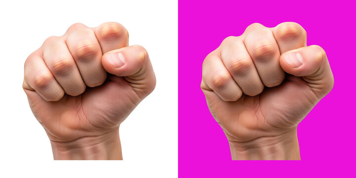 Human male hand clenched in a tight fist gesture for protest or strong determination transparent png