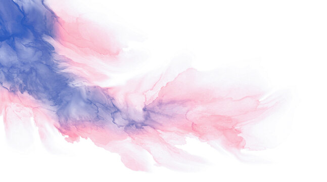 abstract pastel pink and blue watercolor wave on white background for modern wellness branding elegant wedding invitation and soft backdrop