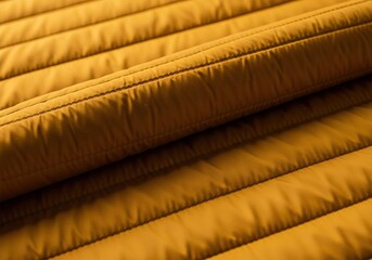 Obraz premium Mustard yellow quilted fabric texture close up.