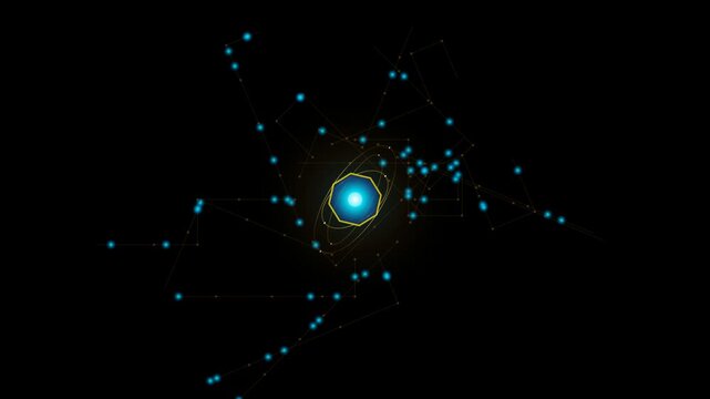Abstract Digital Network: Futuristic Technology Background with Glowing Connections