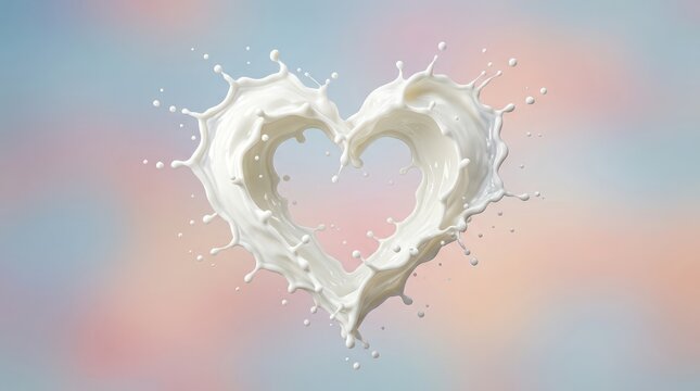 Heart Shape Milk Splash