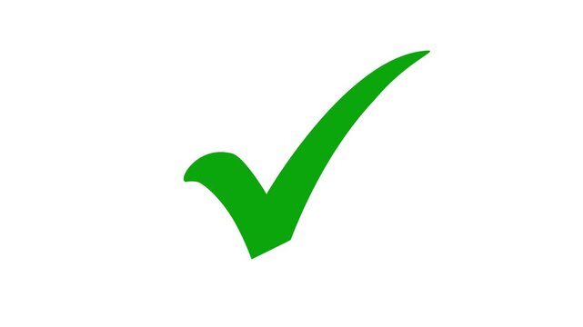 Check mark with alpha channel. approved tick mark icon,  Tick mark icon animation. Check mark animation 4k video Check mark icon animation, right mark icon.