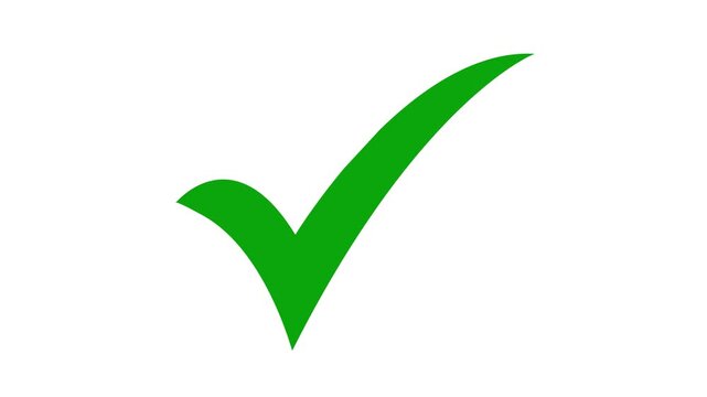 Motion graphics of check mark symbol. Symbolizing right, Check mark symbol. approved tick mark icon, Check mark icon animation , right mark icon. alpha channel