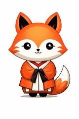 Fototapeta premium Isolated a fox cartoon animal nature.