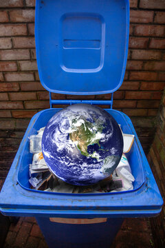 Recycling Earth, conceptual illustration