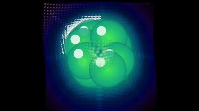 Abstract Digital Network Core with Energetic Particle Cluster