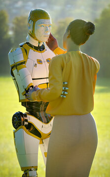 Romance between an android and a human