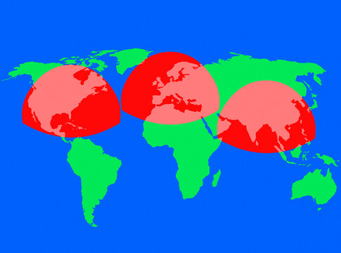 World heatwaves, illustration