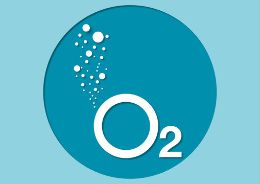 Oxygenated water, conceptual illustration