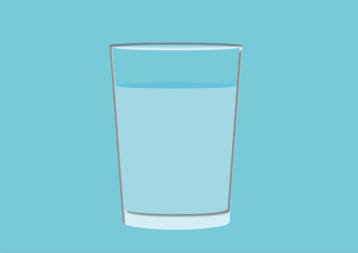 Glass of water, illustration