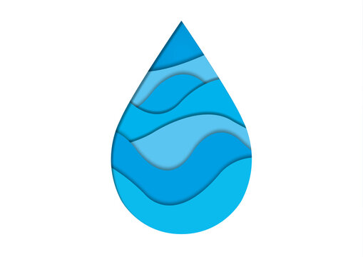Water drop, illustration