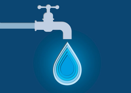 Water shortage, conceptual illustration
