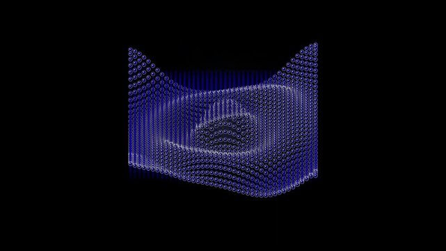Abstract Blue and Purple Particle Wave Loop Background