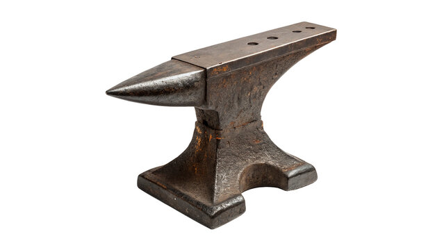 Heavy metallic iron anvil tool isolated industrial blacksmith craftsmanship equipment model