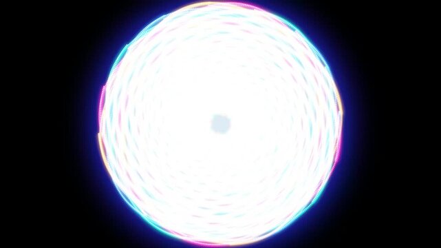 Dynamic Neon Light Spiral Vortex Abstract Background Animation