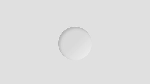 Minimalist template neomorphism design circle transition for replace logo or text in the center, modern white geometry shape animation presentation background