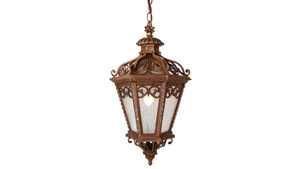 Vintage ornate metal street lantern or antique iron lamp hanging decoration element © Jack