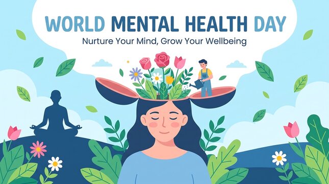 Celebrating world mental health day promoting awareness understanding and support for psychological wellbeing and access to crucial mental healthcare resources