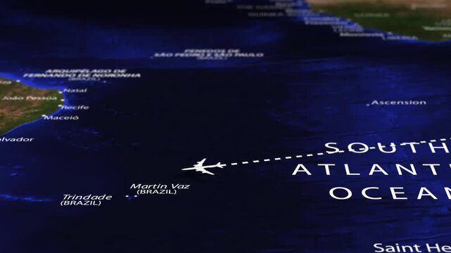 Flight From Nairobi KENYA to Asuncion PARAGUAY with flag pins