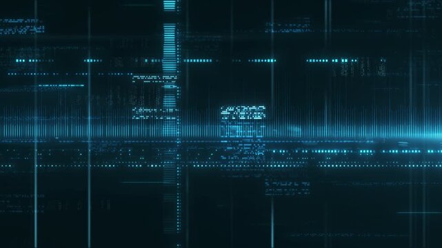 Digital data stream flowing through a cyberspace network