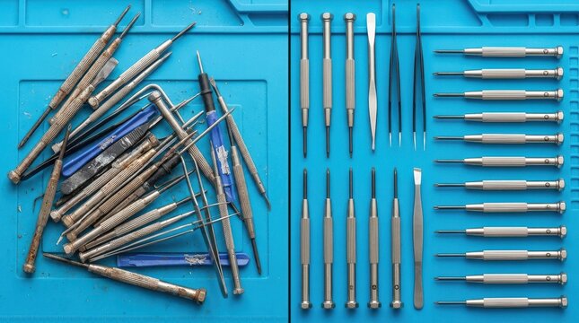 Organized vs. Disorganized Small Repair Tools for Electronics and Gadgets