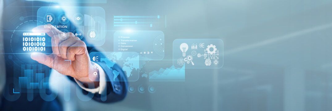 Officer hand-holds Digitization efforts across a local network to convert records. Moving to digital formats helps organizations manage vast amounts of data without physical storage needs.