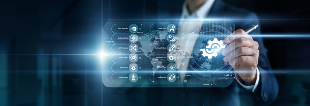 User adjusting system configurations, security preferences, and privacy controls on a virtual screen. Customizing settings to personalize the interface experience and enhance software performance.