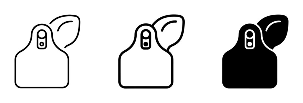 Eco-friendly tag icons, organic label vector graphics, sustainable identification symbols