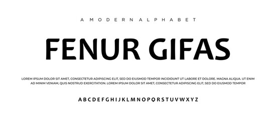 Fototapeta premium creative modern urban alphabet font Digital abstract futuristic fashion