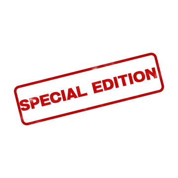 Special Edition red rubber stamp isolated on white background