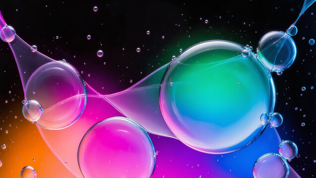Surface Tension Bubble Film Visualization Scientific Visualization, Educational Digital Art Concept