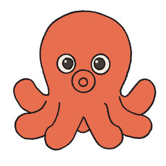 octopus sea ocean creature orange © Lingporntip