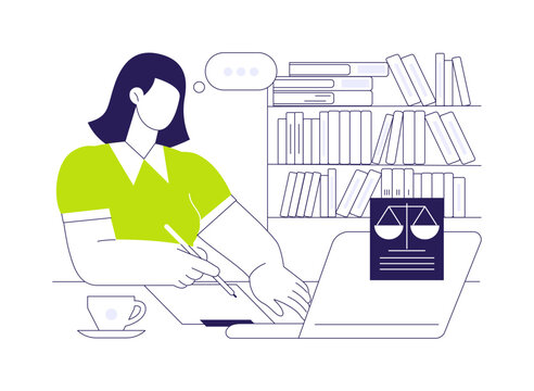Prepare legal documents isolated cartoon vector illustrations.