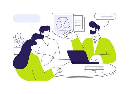 Provide legal advice isolated cartoon vector illustrations.