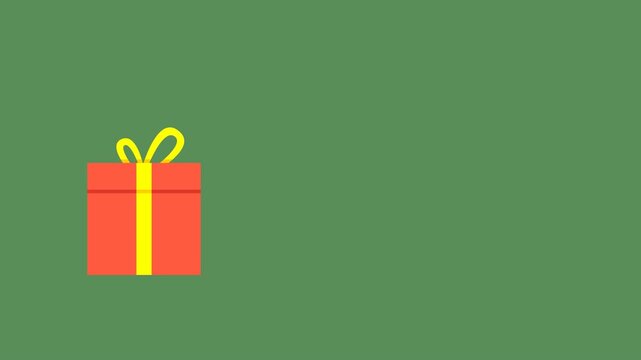 surprise Christmas red gift box with copy space area 